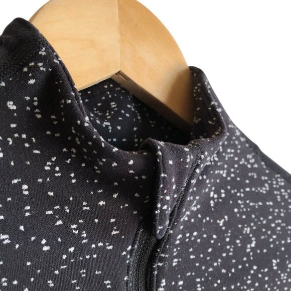 Lululemon Run Briskly 1/2 Zip Top 4 Magnetized Jacquard Black Speckled - Picture 10 of 16